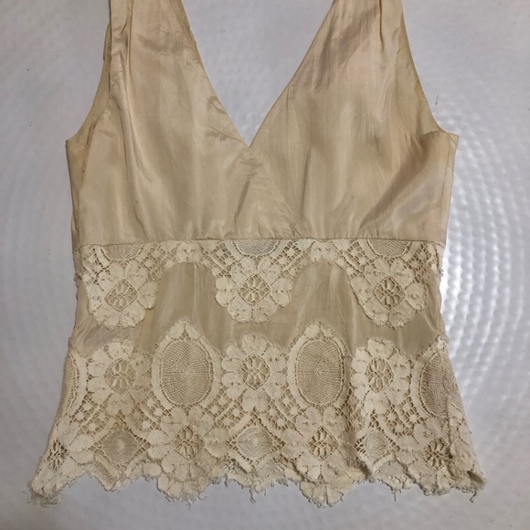 Elie Tahari silk & cotton lace camisole- XS size - Picture 5 of 7